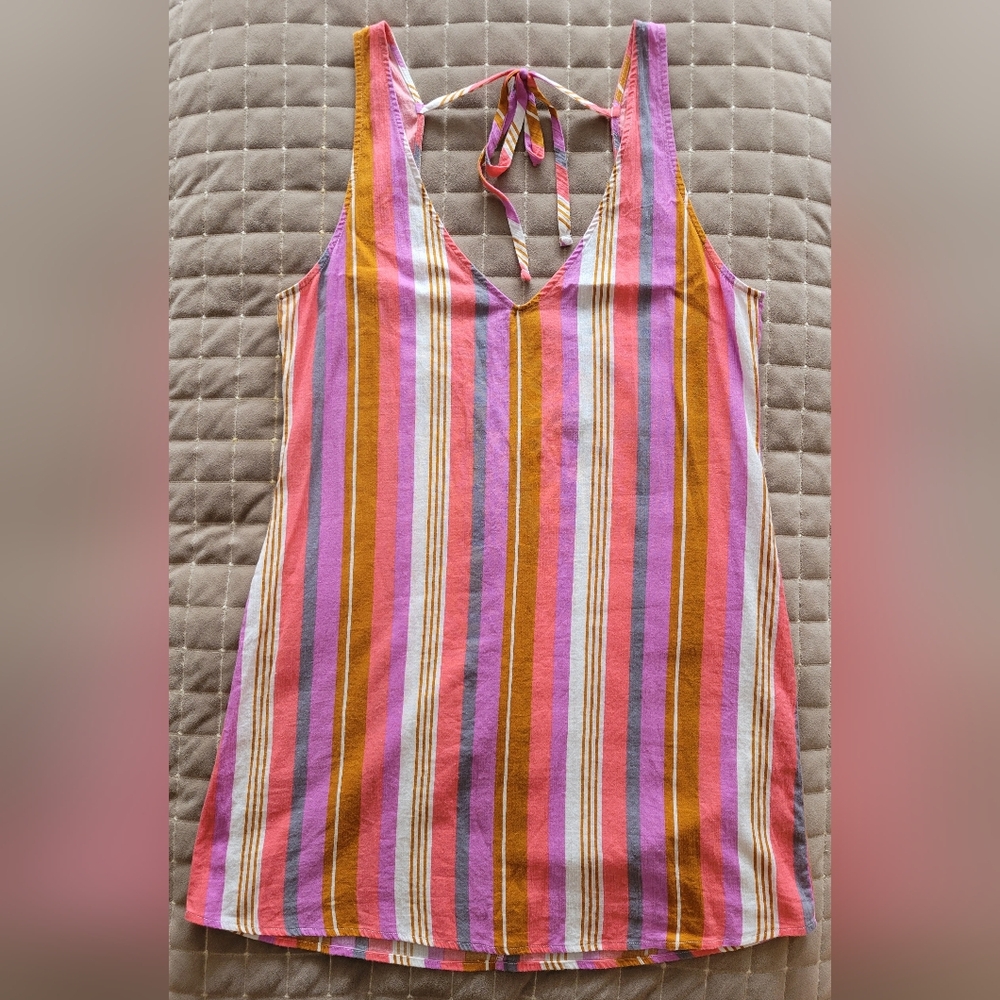Striped Multicolor Beach Cover-up